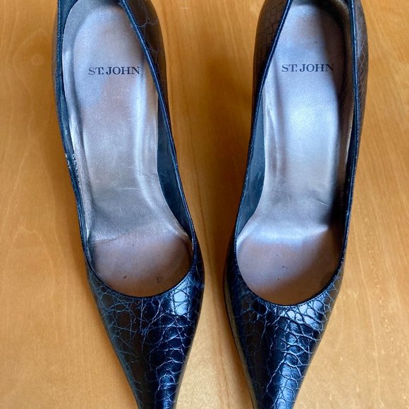 Black St John stilettos, size 8.5 - Picture 3 of 4